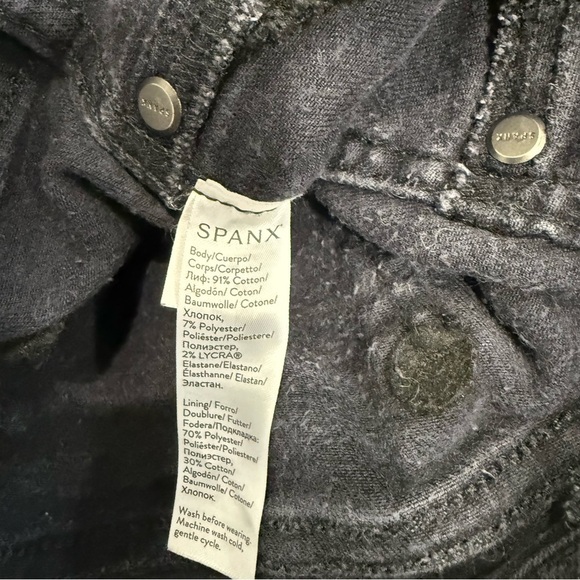 Spanx Black Denim Leggings Jeggings Size Medium - Picture 7 of 8